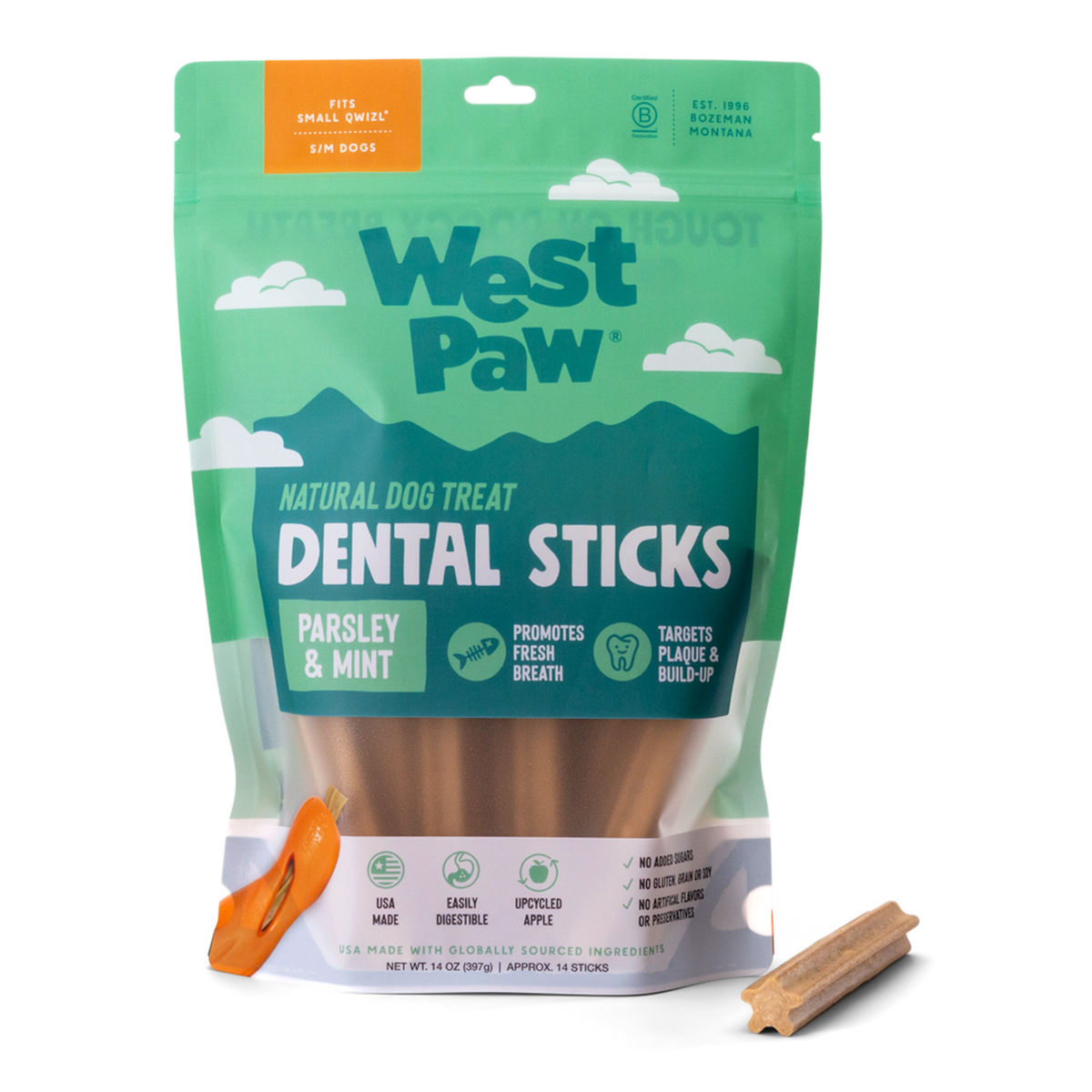 Small Limited Edition Winter Mint Qwizl + Dental Stick Bundle